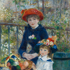 reproductie Two sisters van Pierre-Auguste Renoir